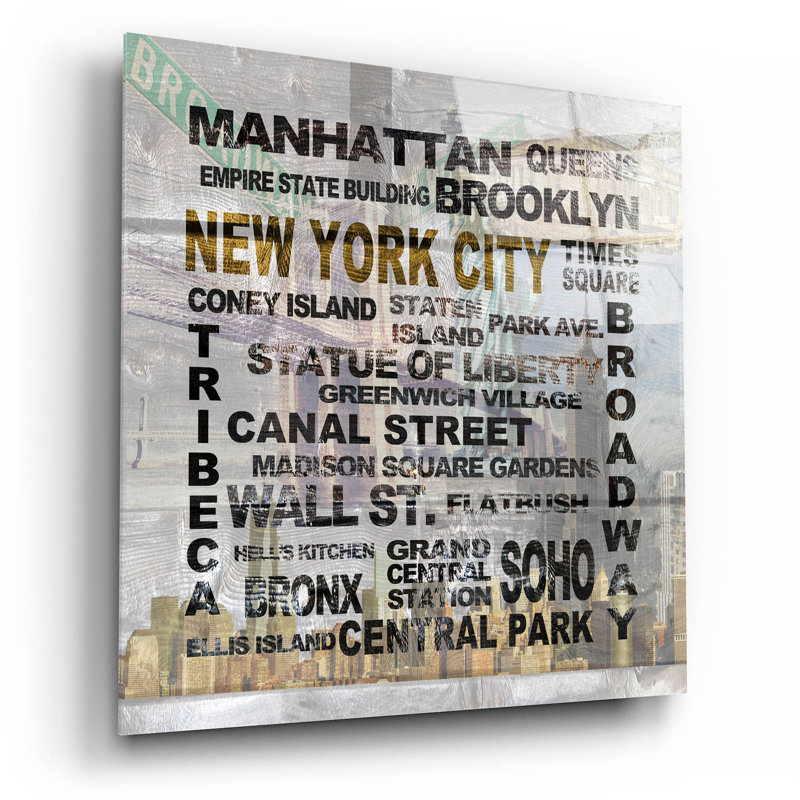 Trinx® 'New York City' By Alicia Soave, Acrylic Glass Wall Art, 36"X36", H 12 po x l 12 po x P 0,13 po