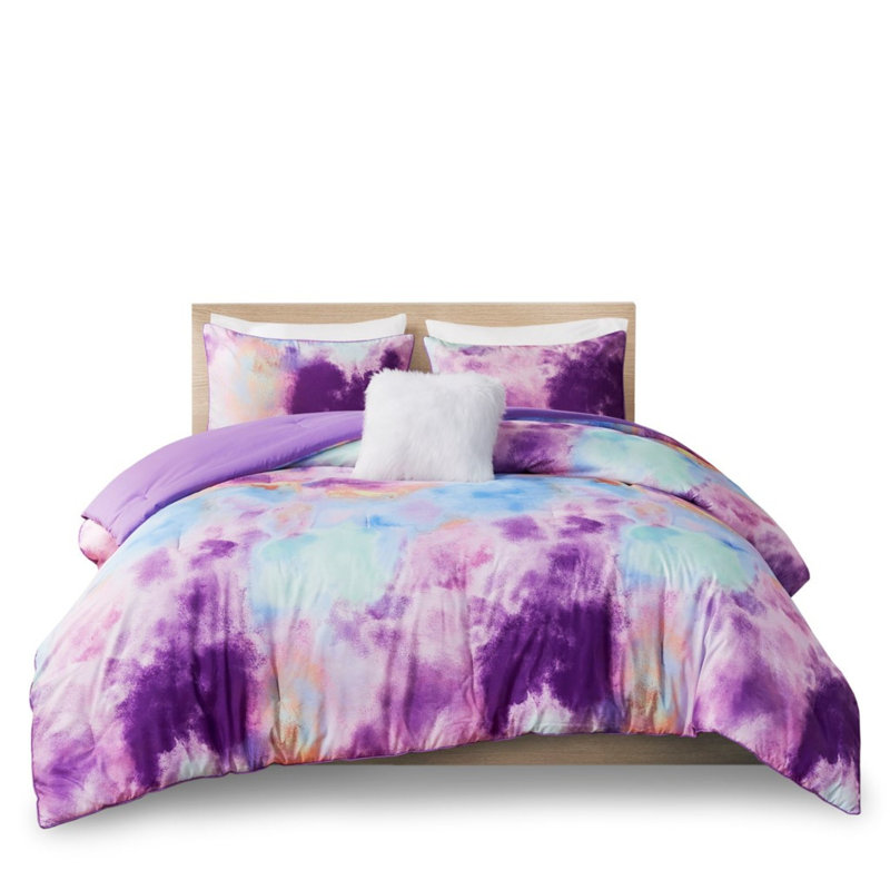 Certified Polyester Bedding Sets, Watercolor Tie Dye For Modern Home