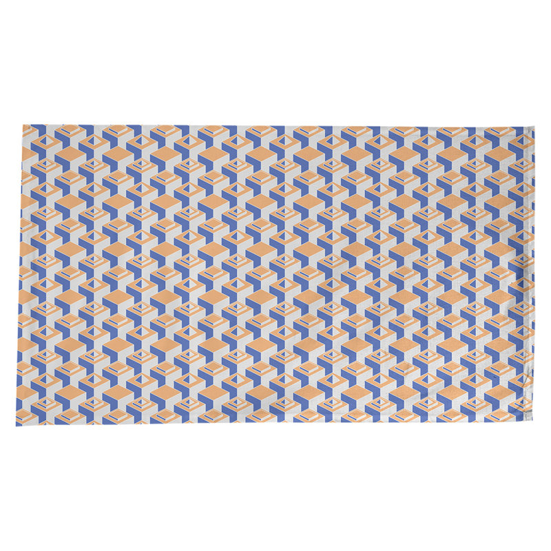 Nappe de gratte-ciels classiques, Orange/bleu