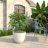 Owasso Tapered Round Pot Planter in Handmade MGO Clay Fiberstone - Indoor and Outdoor Use with Drain for Patio, Garden, Backyard, and Modern Home-1350687583-1350687578