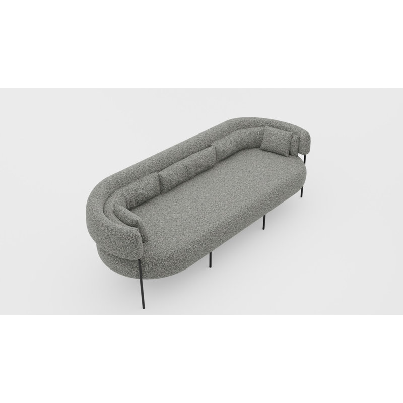 Taquoya 168cm Wide Curved Patio Sofa