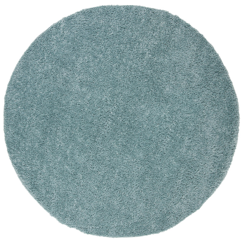 Jiang Aqua Area Rug, Round 3'
