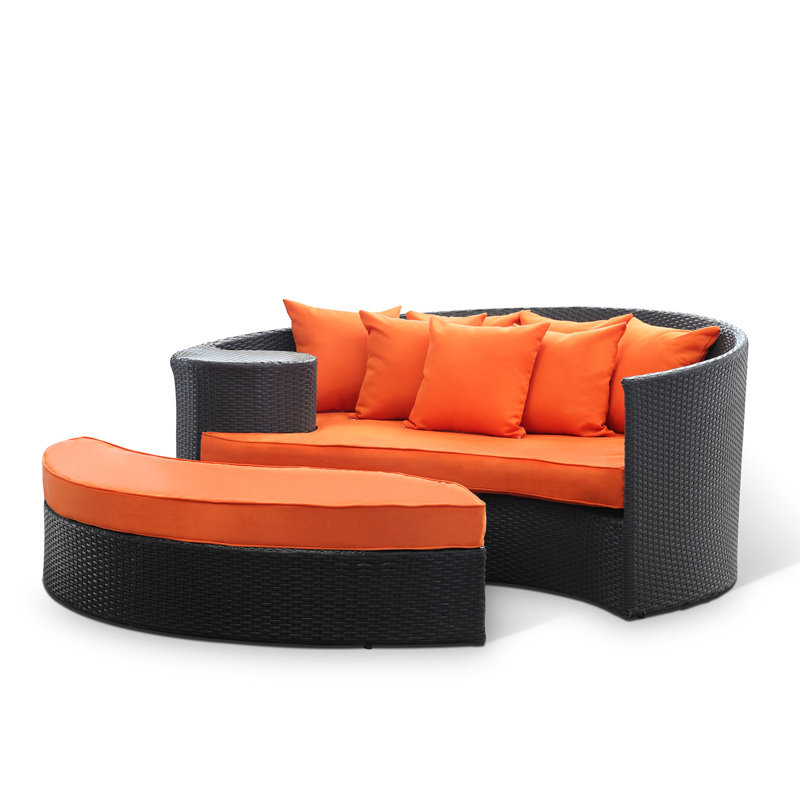 Lit de jour pour patio Modway, Orange, Espresso