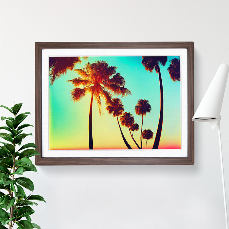 Ultimate Palm Trees - Framed Print, 34cm H x 46cm W x 2cm D, Walnut Framed