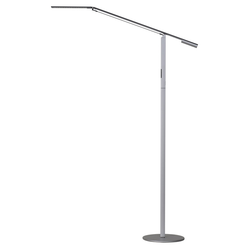 Equo 44.75'' Task Floor Lamp, Silver, Cool