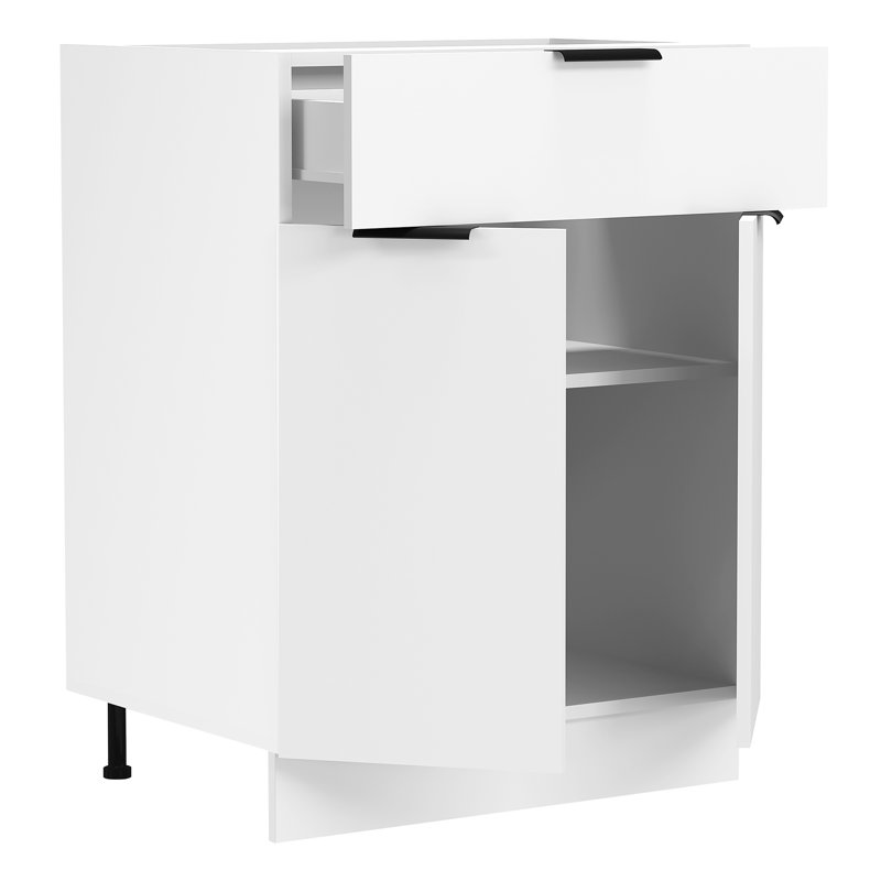 Saurimas 82Cm H x 60Cm W x 46Cm D Manufactured Wood Standard Base Cabinet, White