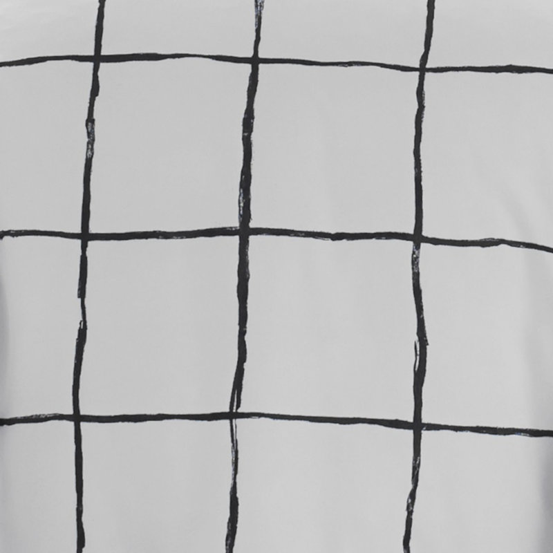Twin White and Black Microfiber Geometric Duvet Cover Set