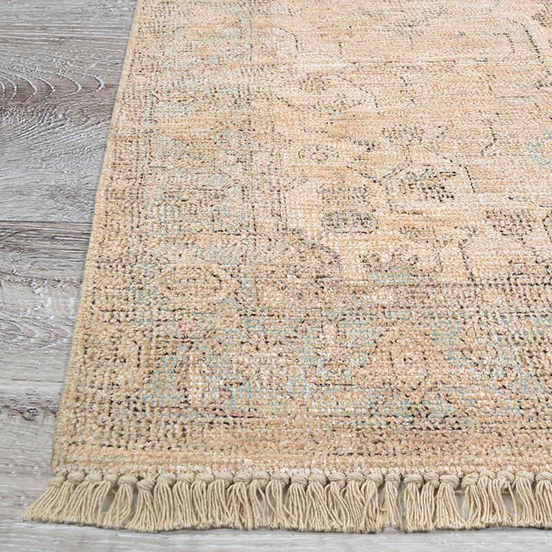 Tapis turquoise Tateo Dez, 8 pi x 10 pi