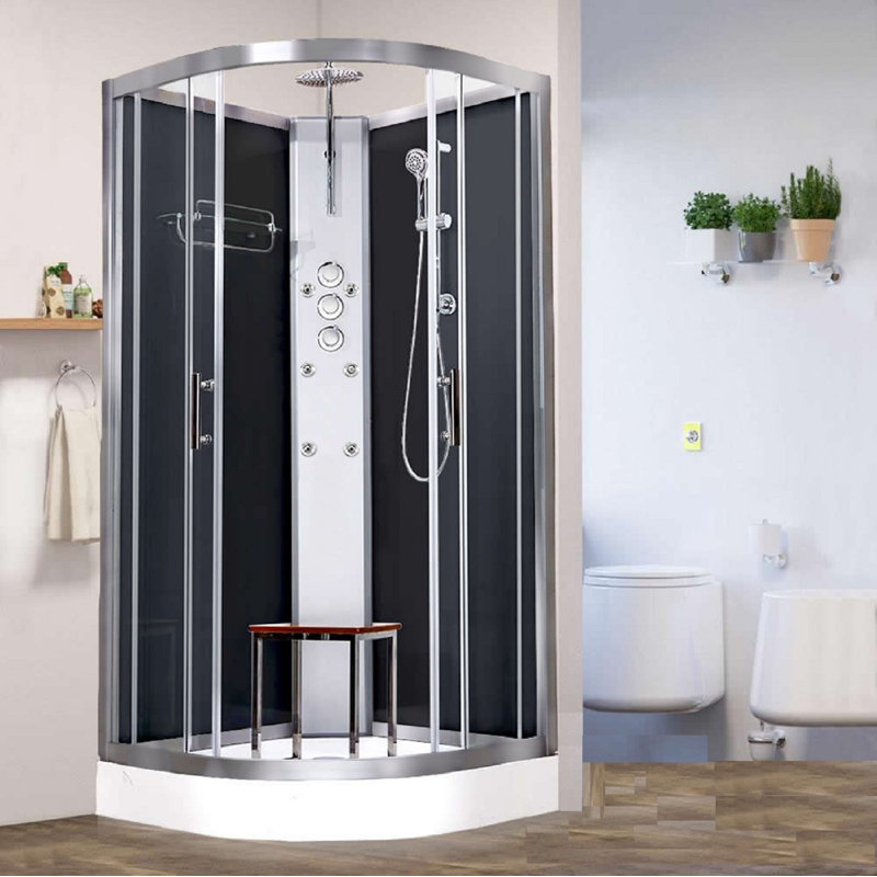 Vidalux Pure 1000 x 1000 White Shower Cabin, White, 230.00cm H x 80.00cm W x 80.00cm D