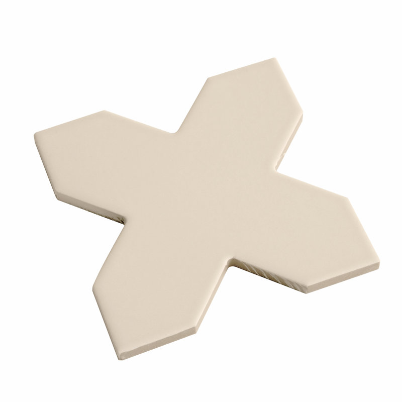 Seville Terracotta 7 in. Star with Ecru Taupe 5 in. Cross Matte Porcelain Wall and Floor Tile (10.62 sq ft/case) - 68 Pack