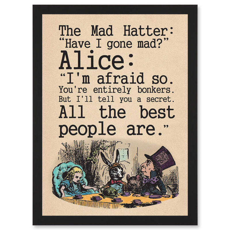 Alice In Wonderland Mad Hatter Tea Party - Single Picture Frame Print