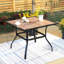 Square Outdoor with Umbrella Hole Dining Table - 94 cm W 94 cm D-1905561692