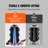 Air Jack, 3 Ton/6600 lbs Triple Bag Air Jack