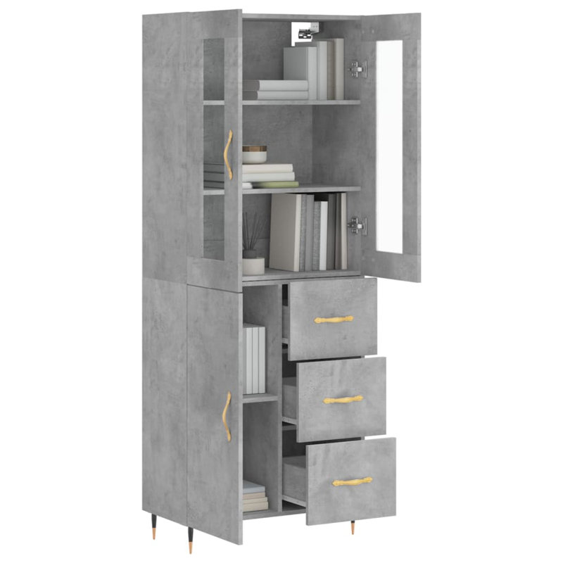 69.5cm Sideboard, Concrete Grey