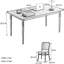Ensemble de salle à manger rétro en bois massif minimaliste-105274455