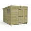 Total Sheds 7ft x 10ft Pent Garden Shed - Double Door - With Windows - Pressure Treated Timber - UK Manufactured