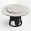 Table de salle à manger ronde en pierre frittée avec plateau tournant Lazy Susan