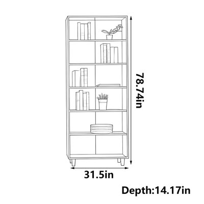 Bibliothèque de rangement de style nordique