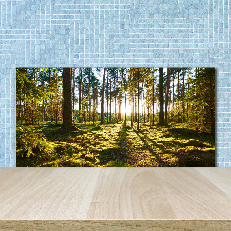 Georgeson 50cm W x 100cm L Glass Peel and Stick Panel
