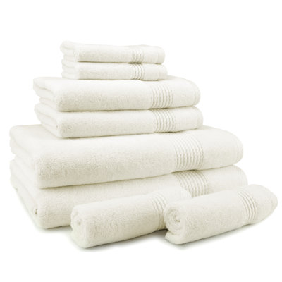 Adlena 8 Piece Turkish Cotton Towel Set