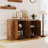 59"W Curved Sideboard，oval Storage Cabinet With Doors