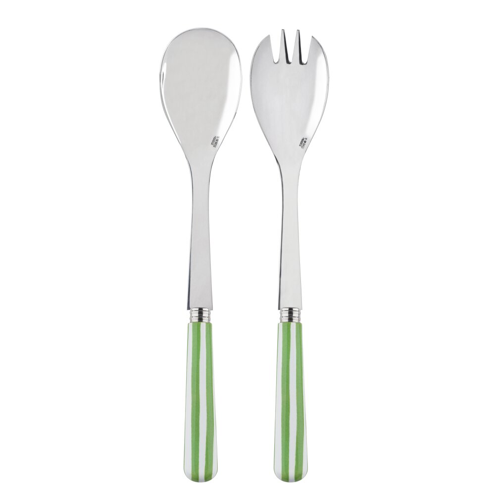 2-tlg. Salatbesteck-Set White Stripe