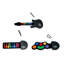 KaKo'o Mini silicone Keychain Instruments 12pk Asst (Piano, Guitare, Batterie)
