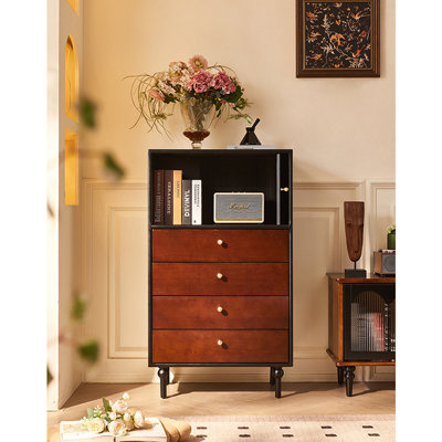 Black Roll-Up Cabinet Door Dining Accent Cabinet