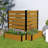 Planter Box With Trellis, Vertical Garden Bed With Aluminum Frame & Composite Wood Panel（No bottom panel）-1601102380