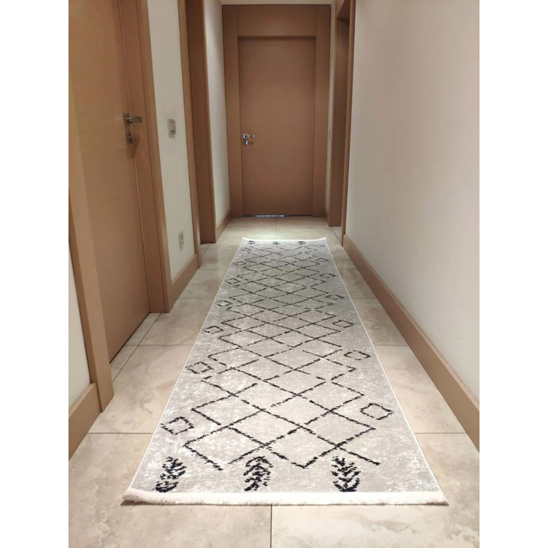 Tapis mathaï avec envers antidérapant, Tapis de couloir 2 pi 7 po x 13 pi 1 po
