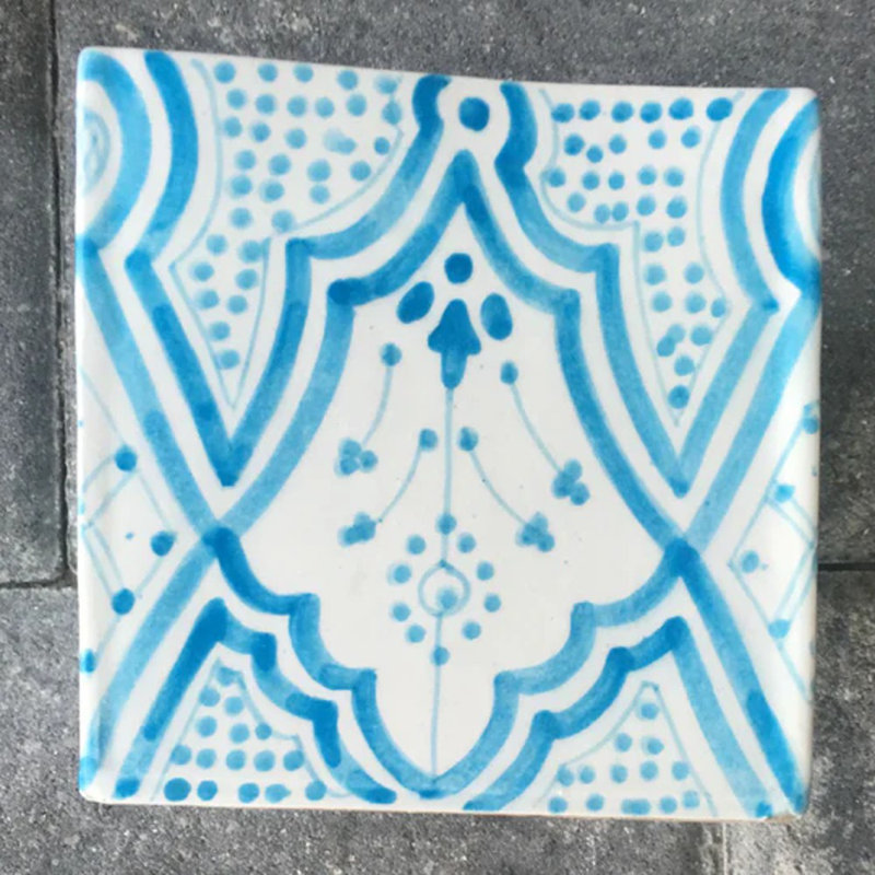 Boîte à fleurs en céramique Magyar, Turquoise