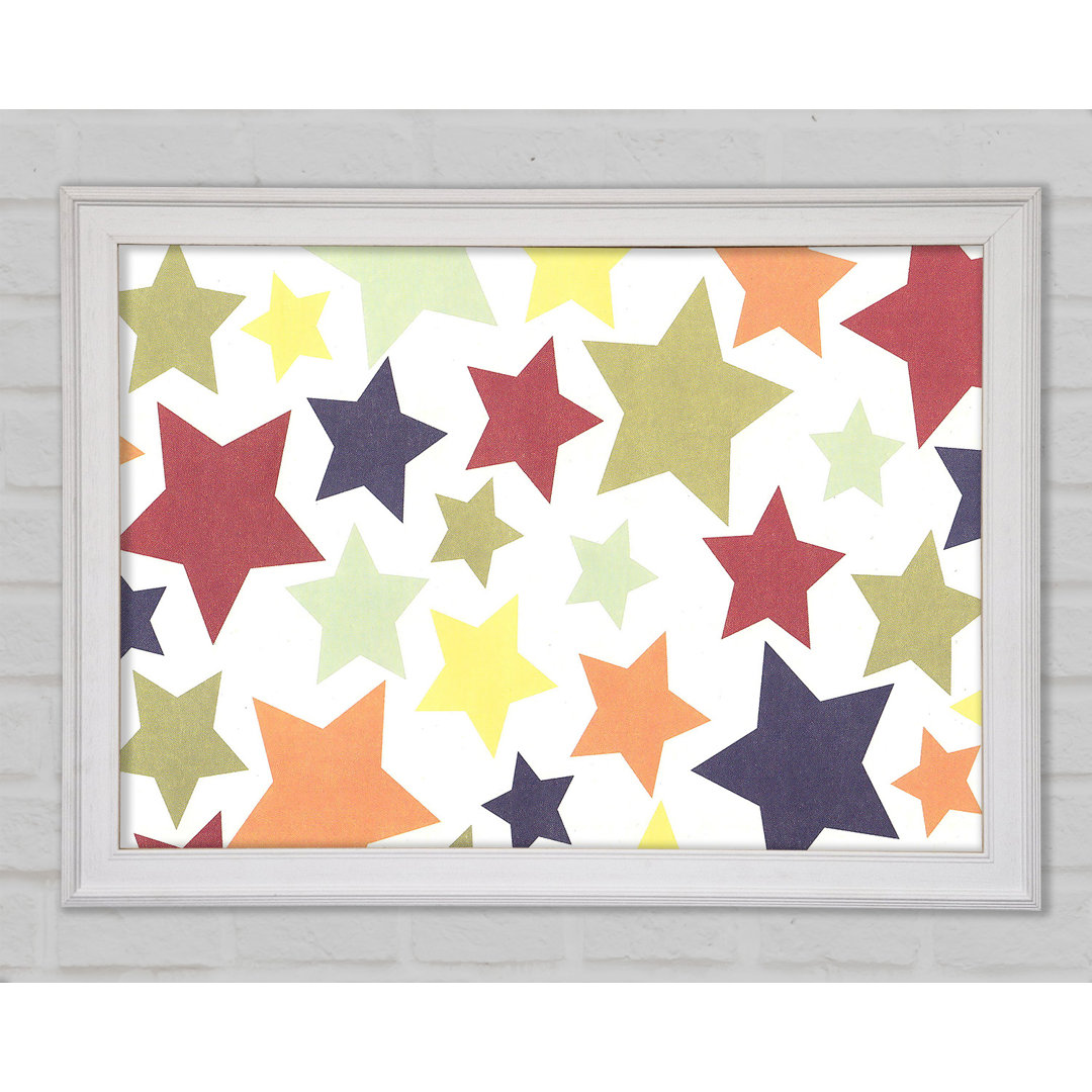 Gerahmter Kunstdruck Colourful Stars