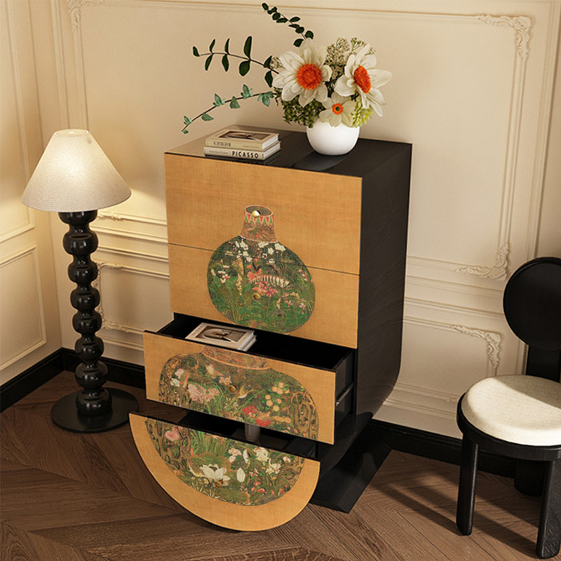 Commode décorative en bois avec tiroirs de rangement Modern Decor