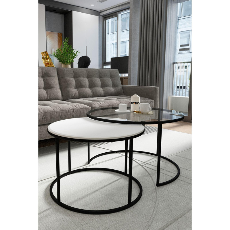 Table basse, Blanc / Transparent