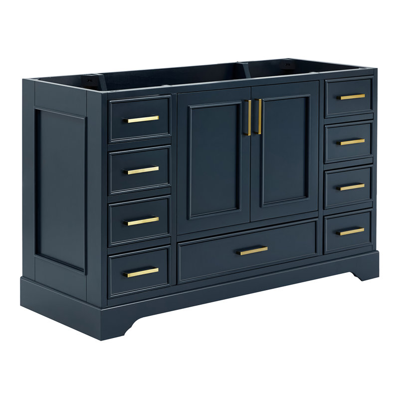 Peightyn 54.75'' Single Bathroom Vanity Base Only, Midnight Blue