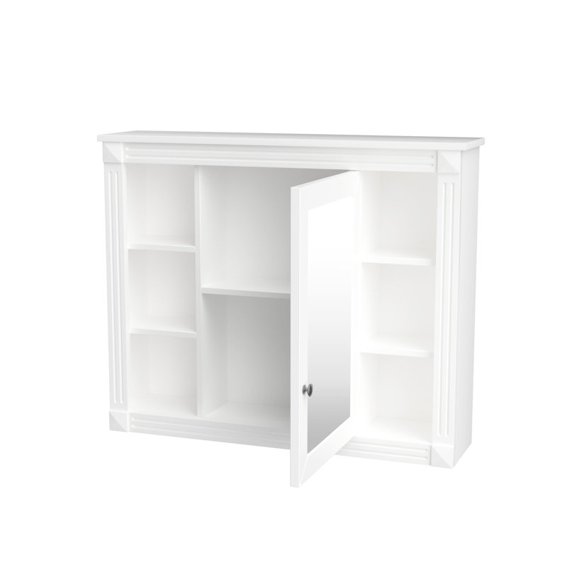 Armoire de rangement murale de salle de bain 35 po x 28 po, Blanc