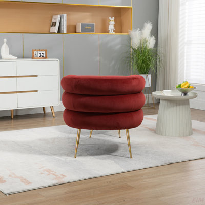Fauteuil d'appoint rembourré en tonneau avec repose-pieds, ensemble de fauteuil avec accoudoirs confortables et tabouret avec repose-pieds, fauteuil simple avec fauteuil pour chambre à coucher, bureau