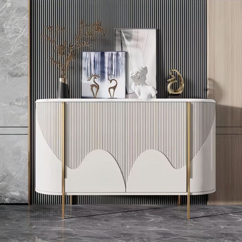 Buffet de salle à manger de luxe American, H 35,43 po x l 47,24 po x P 15,75 po, Blanc