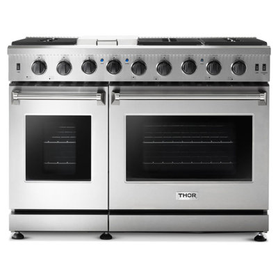 Cuisinière à gaz professionnelle autoportante de 6,7 pi cu 48 po Professional