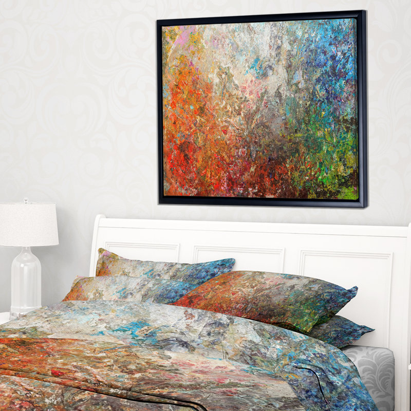 " Board Stained Abstract ", 30" H x 40" W x 1.5" D, Floater Framed Canvas