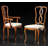 Queen Anne Back Side Chair in Beige/Brown