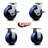 Tool Box Caster Wheel Set – 5 Inch Solid Polyurethane Swivel Casters – SCC
