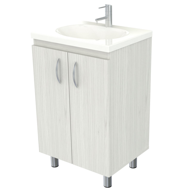 Ensemble de meuble-lavabo simple pour la salle de bain de 18 po Kaoru, Blanc