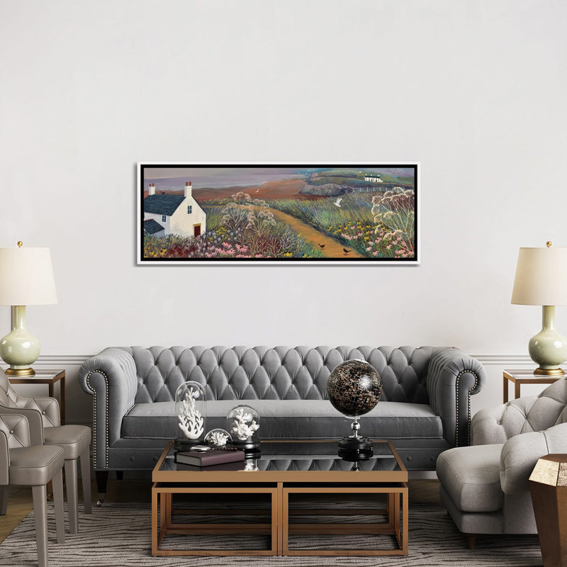 Sea Mist by Jo Grundy - Panoramic Print on Canvas, 152.4 cm H x 50.8 cm W, White Framed Canvas