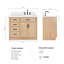 Meuble-lavabo simple en bois massif 42 po Tidworth avec plateau en quartz blanc 1,5 po-1737551881-1737551883-1726871696