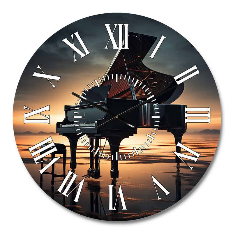 Piano Symphony In Silhouette I - Music Piano White Face, Médium