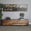 Banc rectangulaire en bois avec base surélevée