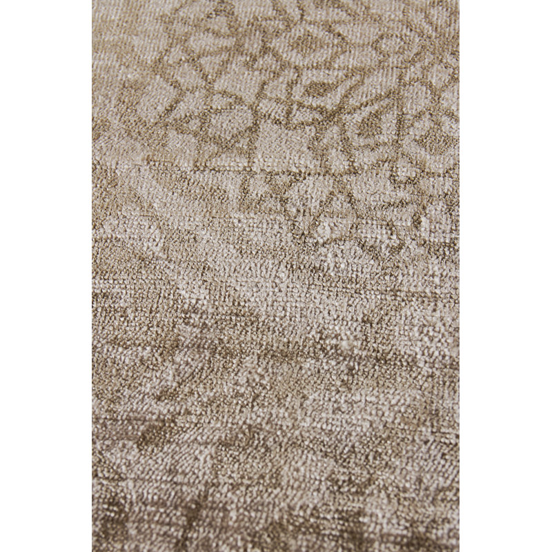 Koda Ikat Handmade Synthetic Area Rug in Beige/Brown, Rectangle 10' x 14'