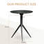 Table ronde noire pliable, 23,6 po de diamètre x 29,5 po de hauteur, métal, imperméable et antirouille, base de trépied, table de patio intérieure et extérieure-354026189