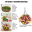 Fleurs artificielles suspendues dans un panier-1836026239